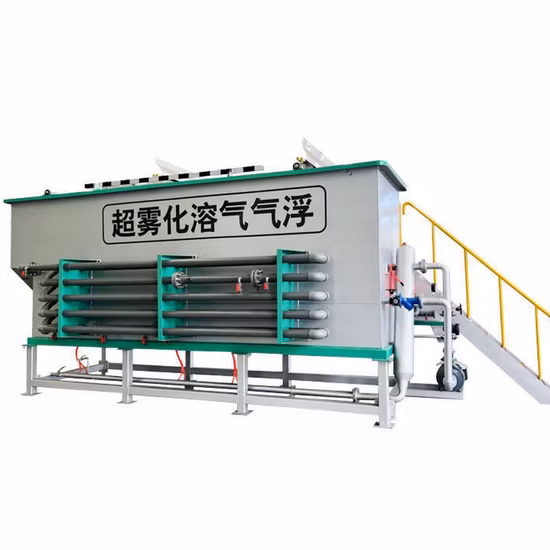 Máquina de tratamento de água de tingimento, flotação de ar dissolvido para estação de tratamento de esgoto